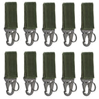 2/5 PCS.Tactical Hanging Buckle Molle Nylon Webbing Carabiner Belt Triangle Keychain for Outdoor Climbing Camping Tool Accessory