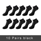 5/10/15 Pairs Men's Bamboo Fiber Socks Short High Quality New Casual Breatheable Anti-Bacterial Man Ankle Socks Men Size 38-45