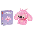 Disney 214 style Winnie LinaBell StellaLou Building Blocks Princess Cartoon Figrues Bricks Children's Assembly Toys Model Gift