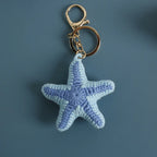 Ocean Series Animal Doll Crochet Keychain Handmaking Knitted Tropical Fish Keyrings Crochet Shark Doll Keychain Custom Accessory