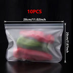 5/10pcs Silicone Food Grade Storage Containers Leakproof Containers Reusable Ziplock Freezer Fresh Bag Food Storage Sealed Bag