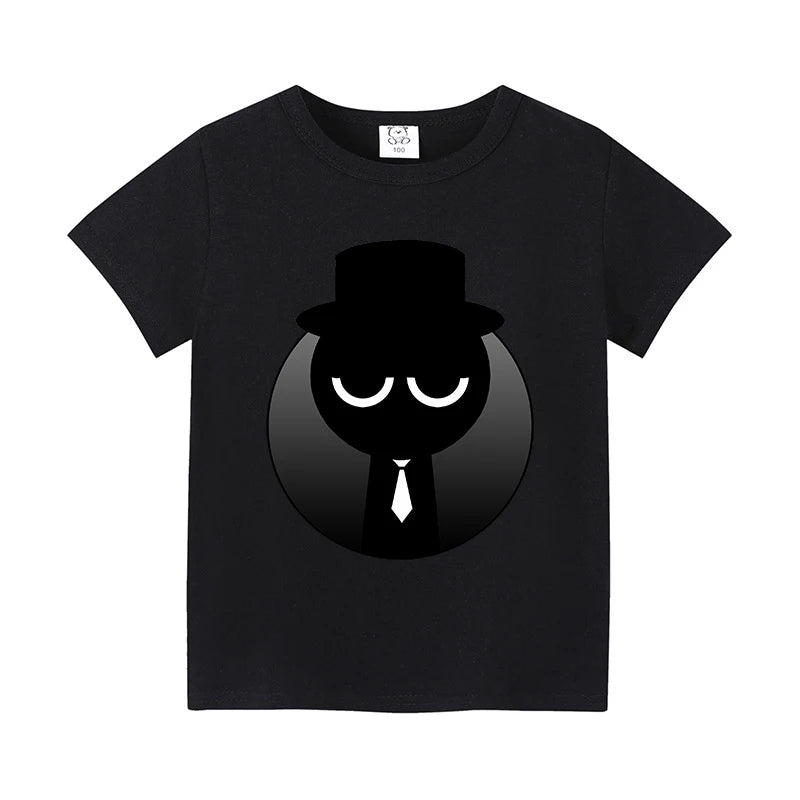 Sprunkis Boys Girls Child T Shirt Clothes Tops Children's Clothing Summer Cute Cotton Short Sleeve Tee New Kids Birthday Gifts