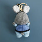 Cute Mushroom Rabbit Crochet Keychains Handmaking Crochet Cartoon Rabbit Doll Keyring For Bag Pendant Knitted Animal Doll Custom