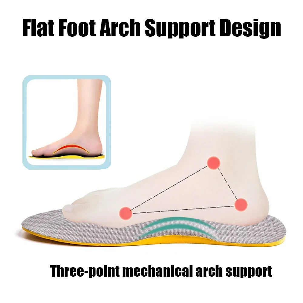 1Pair Orthopedic Insoles Arch Support Insole for Flat Feet O/X-Leg Plantar Fasciitis Shoe Pads Adults Kids Foot Care Shoe Sole