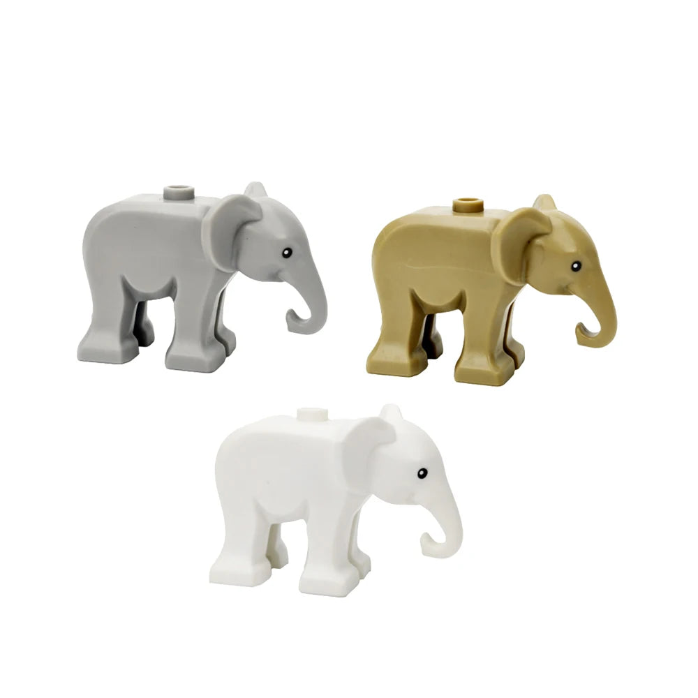 MOC Animal Scene Building Blocks Zoo Ducks Cat Dog Penguin Eagle Dove Wolf Bear Deer Shark Snake Mice Sheep DIY Toys Bricks K055
