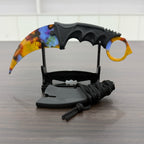 18.8cm Sakura Claw Knife Metal Model Collectible Desk Ornaments Lightning Karambit Cosplay Prop Home Decoration Boys Knife Safe