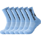 6Pairs/Lot FS Football Socks New Style Round Silicone Suction Cup Grip Anti Slip Soccer Socks Sports Men Baseball Rugby Socks