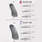 Arch Support Height Increase Insoles Half Pads Orthopedic Breathable Memory Foam 7 Points Lifts Shoe Pads Flat Feet Support