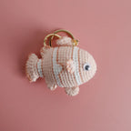 Ocean Series Animal Doll Crochet Keychain Handmaking Knitted Tropical Fish Keyrings Crochet Shark Doll Keychain Custom Accessory