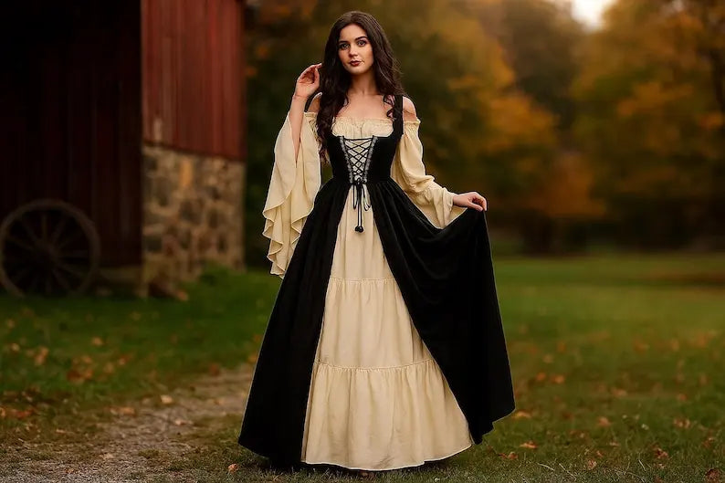 Cosplay Womens'S Medieval Renaissance Costume Cosplay Over Suit Dress Vest Victoria Princess Steam Punk Strap