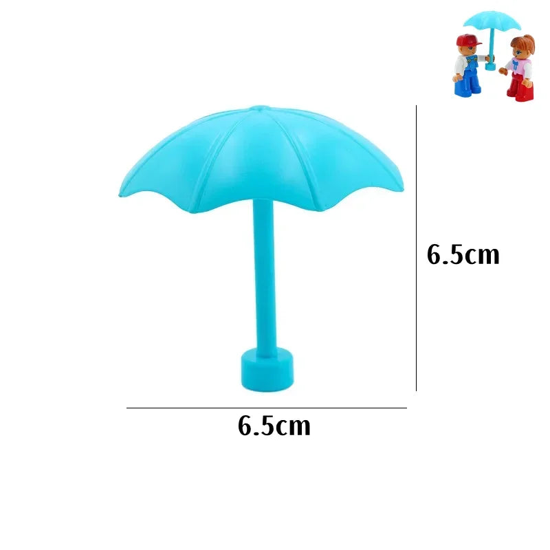 Big Building Blocks Slide Stair Swing Seesaw Ferris Wheel Series Compatible Duploe Large Brick Children Educational Toy Kid Gift