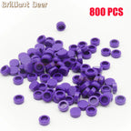 800PCS FLAT Tile 1x1 Dots Round Bricks 35381 98138 MOC DIY Building Blocks Parts for Mosaic Portrait Art Design Children Toys