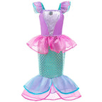 Girls Elsa Anna Dress Children Princess Carnival Dress Kids Jasmine Rapunzel Pageant Flower Disguise Birthday Cosplay Costume