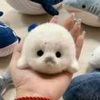 Soft Grey Seal Plush Keychain White Seal Plushies Animal Pendant Fashion Stuffed Doll Keyring Car Key Accessories Car Ornaments