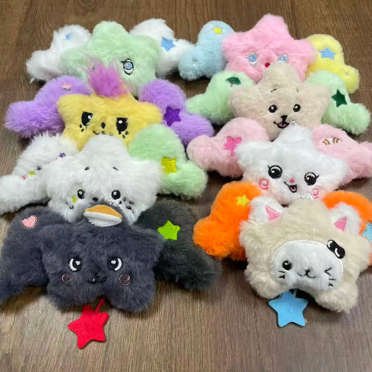 Kpop NTC WISH Sakuya RIKU YUSHI Tea Cat Doll Plush Dog Keychain NTCWISH Cartoon Keychain Bag Pendant Keychain Fans Collect Gif