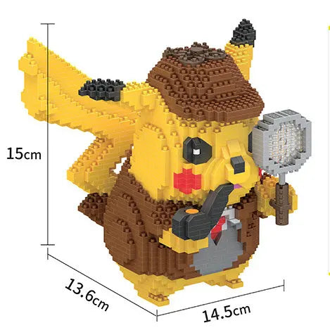 Pokemon Building Blocks Small Cartoon Mini Block Pikachu Charizard Eevee Mewtwo Anime Assemble Action Model Dolls Boys Toys
