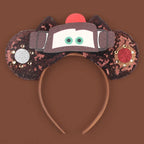 Disney Anime Cars Ears Headbands Women Sequins Bow Hairband Girls Pixar 95 Lightning McQueen Hair Accessories Kids Headwear Gift