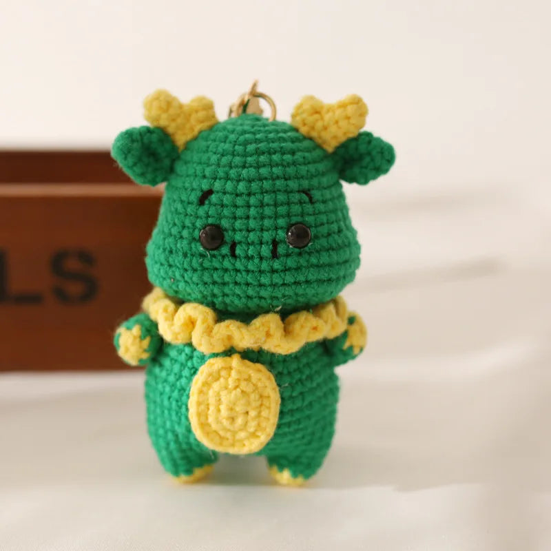 Cute Rabbit Doll Crochet Keyrings Handmaking Knitting Rabbit Keychains Cartoon Carrot Rabbit Keyrings Pendant Custom Accessories