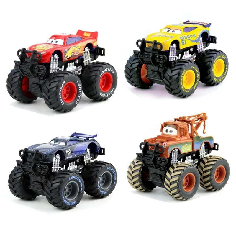 Pixar Cars Mater Lightning McQueen Jackson Storm Big Wheel Offroad Vehicle Pullback Force Cars Model Toys Birthday Gifts