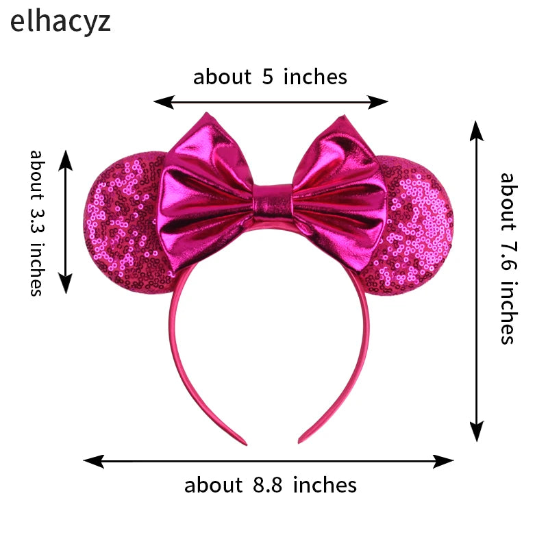 2026 Chic Embroidery Sequin Ears Headband Classical DOT Bow Hairband For Girls Women Party Head Wear Kids DIY Hair Accessories