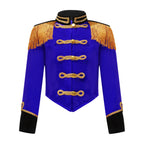 Girls Boys Halloween Nutcrackers Costume Set Drum Trumpet Team Tassel Jacket Coat Hat for Drummer Performance Circus Ringmaster