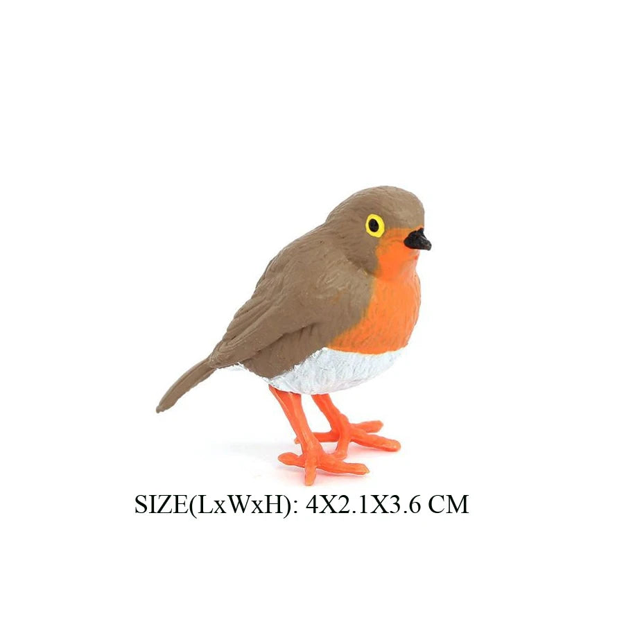 Simulation Bird Animal Kingfisher Robin Magpie Pigeon Hummingbird Model Action Figure Garden Decoration Miniature Figurines Toys