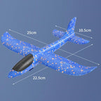 Glowing & Non-Glow Foam Catapult Plane,  Outdoor Shooting Toy Gun, Rotating Boomerang Flying Aircraft Model