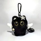 6/1pcs Cute Plush Black Cat Doll Toy Keychain Bag Pendant Charms Kawaii Keyring Accessories For Women Couples Gift