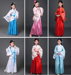Ancient Chinese Dress Girls Children Kimono Traditional Ethnic Fan Students Chorus Dance Costume Japanese Yukata Kimono Style