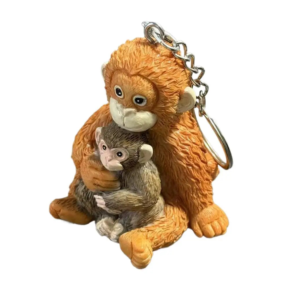 Funny Crochet Punch Monkey Keychain Cute Handmade Monkey Design Series Funny Keyring For Backpack Purse Keys Llavero 열쇠고리