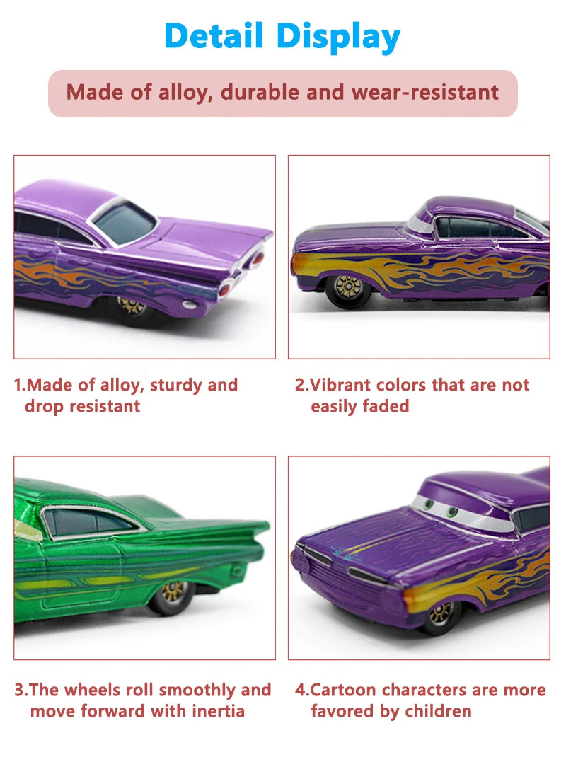 Disney Pixar Cars Ramone Series Colors Golden Green Red Purple 1:55 Alloy Diecast Children's Toy Car Model Gift