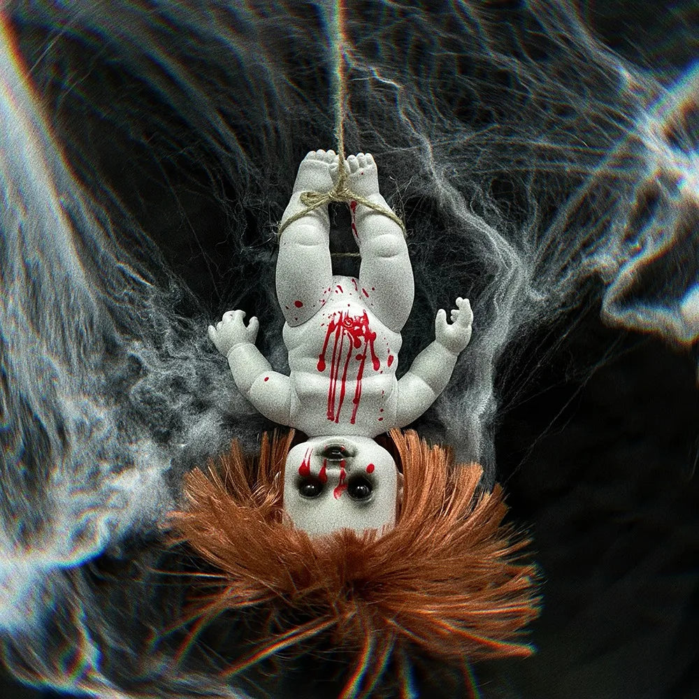 Horror Ghost Baby Hanging Doll Halloween Bar Ghost Courtyard Horror Doll Prop Ghost Festival Happy Halloween Day 2025 Decoration