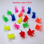 Children's Water Toy Soft Rubber Marine Life Buoy Goldfish Net Fishing Model Swimming Bathtub Holiday Gift