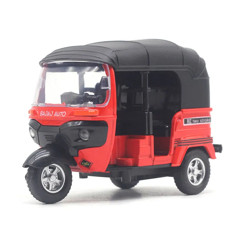 Indian tricycle alloy toy boy simulation alloy car model children's regenerative toy car car car ornament
