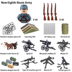 40/set World War II military building blocks National army soldier Character weapon assembly building block Children's toy gifts