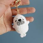 Ocean Series Animal Doll Crochet Keychain Handmaking Knitted Tropical Fish Keyrings Crochet Shark Doll Keychain Custom Accessory