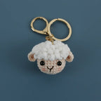 Cute Small Bear Couple Keychains Knitting Cartoon Bear Mini Animal Doll Keyrings Crochet Keychain Wholesale Custom Acceessories