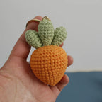 Cute Fruit Series Crochet Keychain Handmaking Knitted Strawberry Keyrings Cute Cherry Keyrings For Bag Pendant Custom Accessory