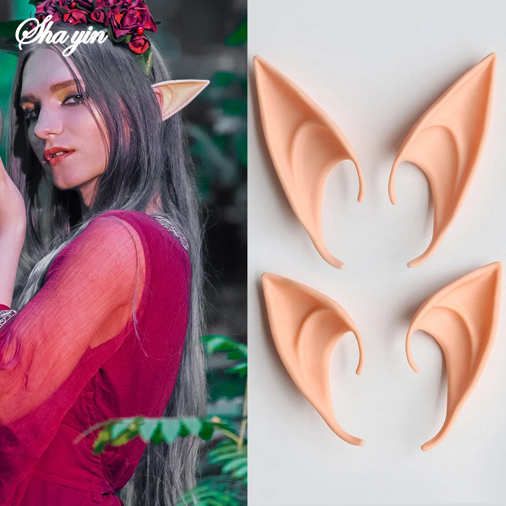 1Pair Of Halloween Elf Ears Masquerade Ball Avatar Pointed Ears Party Props Fairy Monster False Ears
