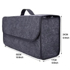 Gray Anti Slip Compartment Boot Storage Organizer Tool Car Storage Bag Car Trunk Organizer Soft Felt Storage Box Car Accessories