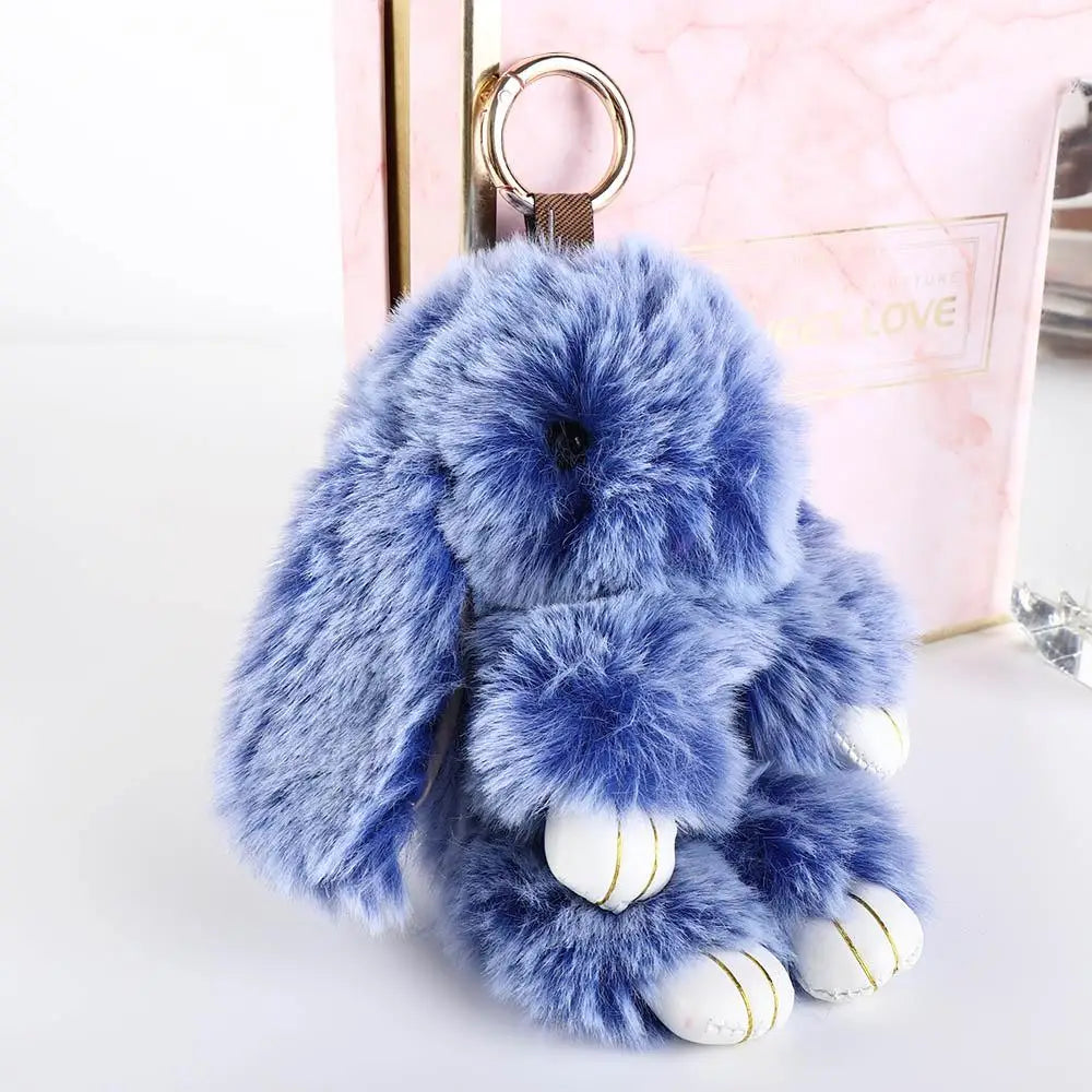 Pendant Plush Toy Bags Pendant Jewelry Ornament Fluffy Toy Doll Plush Bunny Keyring Plush Bunny Keychain Rabbit Fur Keychain