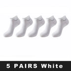 5/10/15 Pairs Men's Bamboo Fiber Socks Short High Quality New Casual Breatheable Anti-Bacterial Man Ankle Socks Men Size 38-45
