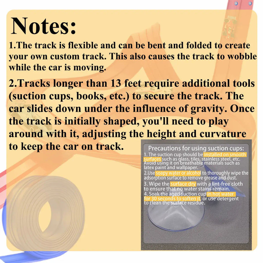 Net Bag/Box 13Ft/16.3Ft Flexible Track Toy & Mini Car DIY Competitive Rail Vehicle Game Educational Gift for Children Christmas