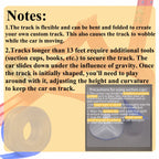 Net Bag/Box 13Ft/16.3Ft Flexible Track Toy & Mini Car DIY Competitive Rail Vehicle Game Educational Gift for Children Christmas