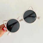 Girls Boys Cute Animal Cartoon Ears Sunglasses Outdoor Sun Protection Children Lovely Vintage Sunglasses Protection Classic Kids