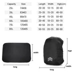 KoKossi 1Pcs 25-60L Mountaineering Backpack Rain Cover Cycling Hiking Backpack Reflective Waterproof Cover Backpack Dust Cover