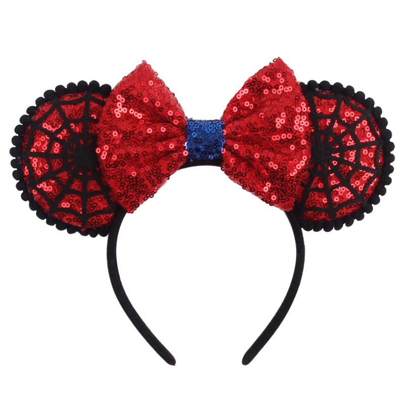 2026 Trip Mouse Ears Headband for Girls Women Sequin Castle 5"Bow Hairband Festival Party Cosplay DIY Hair Accessories