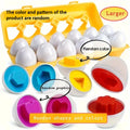 6/12pcs Color and Shape Matching Toys, Simulated Egg Shapes with Storage Box - Geometric Shape & Color Learning Toy Set for Kids