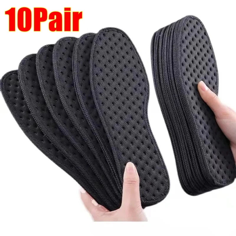1Pair Bamboo Charcoal Antibacterial Shoes Insoles Plant Deodorant Running Sports Insole for Feet Thick Shock Absorbing Shoe Sole