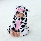 Inflant Newborn Rompers Kigurumi Winter Animal Onesie Kids Jumpsuit Pajamas Baby Cow Costumes For Christmas Halloween Party